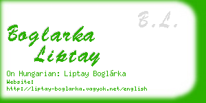 boglarka liptay business card